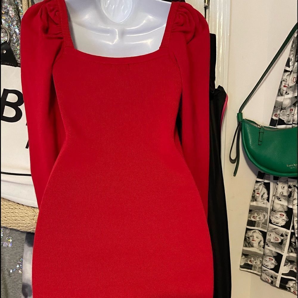 $2/15 Red Longsleeve Sweater dress